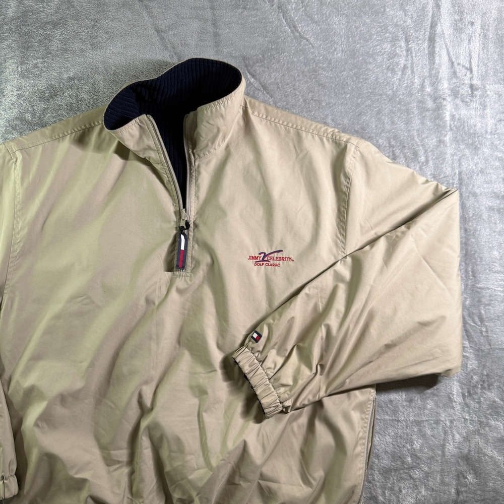 Tommy Hilfiger Jimmy Celeb Golf Classic Pullover Windbreaker Rever Jacket Mens L